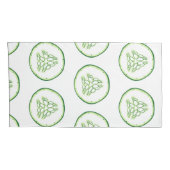 Housse D'oreillers Motif de tranches de concombre (Dos-Droit)