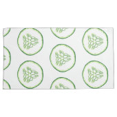 Housse D'oreillers Motif de tranches de concombre (devant-Droit)