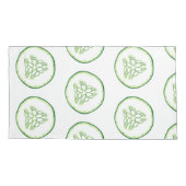 Housse D'oreillers Motif de tranches de concombre (Dos-gauche)