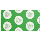 Housse D'oreillers Motif de tranches de concombre (devant-gauche)