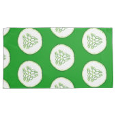 Housse D'oreillers Motif de tranches de concombre (devant-Droit)