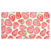Housse D'oreillers Motif de tranches de fraise d'aquarelle (devant-gauche)
