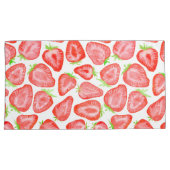 Housse D'oreillers Motif de tranches de fraise d'aquarelle (devant-Droit)