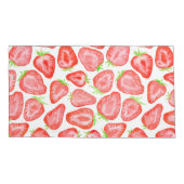 Housse D'oreillers Motif de tranches de fraise d'aquarelle (Dos-gauche)