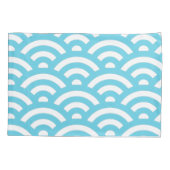 Housse D'oreillers Motif de vague bleue (Dos)