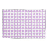 Housse D'oreillers Motif de vérification violet et blanc standard (Dos-gauche)