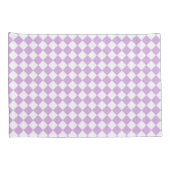Housse D'oreillers Motif de vérification violet et blanc standard (Dos-Droit)