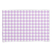 Housse D'oreillers Motif de vérification violet et blanc standard (devant-Droit)