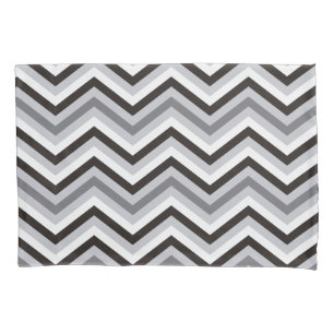 Housse D'oreillers Motif de zigzag noir et blanc moderne