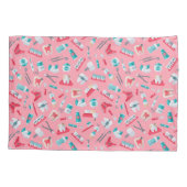 Housse D'oreillers Motif dentaire rose (Dos-gauche)