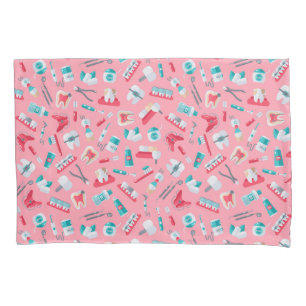 Housse D'oreillers Motif dentaire rose