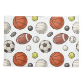 Housse D'oreillers Motif d'équipements sportifs (Dos-gauche)