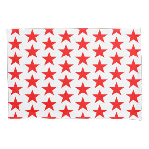 Housse D'oreillers Motif des étoiles rouges