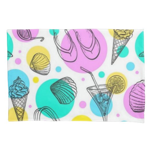 Housse D'oreillers Motif d'été (devant)