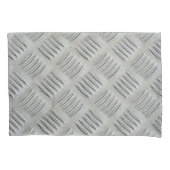 Housse D'oreillers Motif diamant en aluminium gris (devant-gauche)