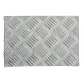 Housse D'oreillers Motif diamant en aluminium gris (devant-Droit)