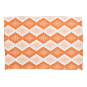 Housse D'oreillers Motif diamant orange