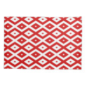 Housse D'oreillers Motif diamant rouge et blanc (Dos)