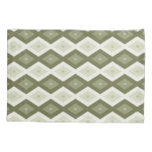 Housse D'oreillers Motif diamant vert olive (Dos)
