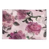 Housse D'oreillers Motif d'illustration de fleurs d'aquarelle transpa (Dos)