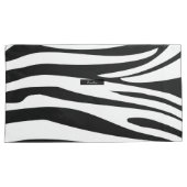 Housse D'oreillers Motif d'impression Monogram Zebra noir et blanc (devant-Droit)