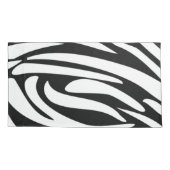 Housse D'oreillers Motif d'impression Monogram Zebra noir et blanc (Dos-gauche)