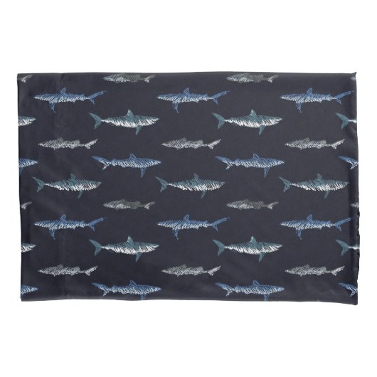 Housse D'oreillers Motif d'invasion de requins (devant)