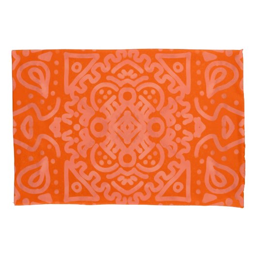 Housse D'oreillers Motif d'Orange Boho (devant)