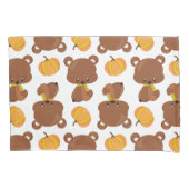 Housse D'oreillers Motif D'Ours, Ours Mignons, Automne, Citrouille (devant)