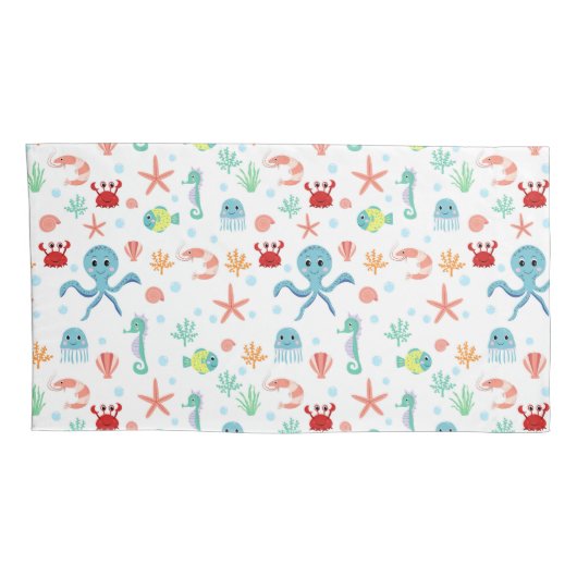 Housse D'oreillers Motif du monde marin (Dos-Droit)