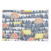 Housse D'oreillers Motif du village de Noël enneigé (Dos)