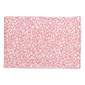 Housse D'oreillers Motif Empreinte de léopard corail (Dos-gauche)