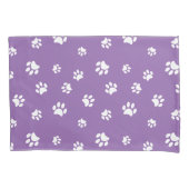 Housse D'oreillers Motif Empreinte de patte blanc (devant-gauche)