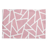 Housse D'oreillers Motif en mosaïque corail et blanc (Dos)
