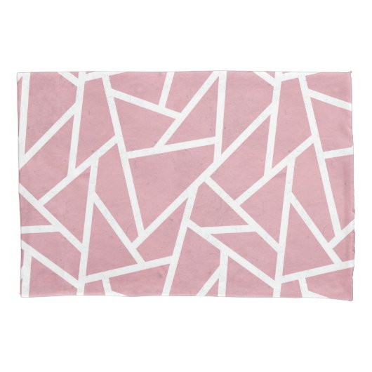 Housse D'oreillers Motif en mosaïque corail et blanc (devant)