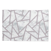 Housse D'oreillers Motif en mosaïque gris pâle (Dos)