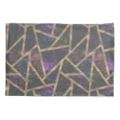 Housse D'oreillers Motif en mosaïque violet et or (Dos)