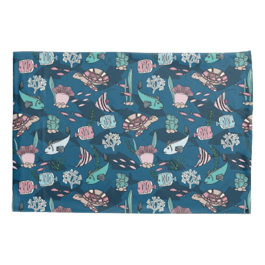 Housse D'oreillers Motif enfant Ocean Friends (Dos)
