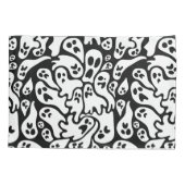 Housse D'oreillers Motif fantôme noir et blanc (Dos)