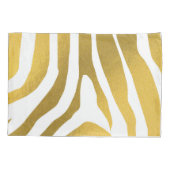 Housse D'oreillers Motif Faux Gold Zebra Print Stripes (Dos)