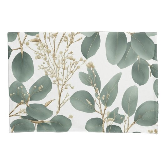 Housse D'oreillers Motif Feuille de l'Eucalyptus (devant)