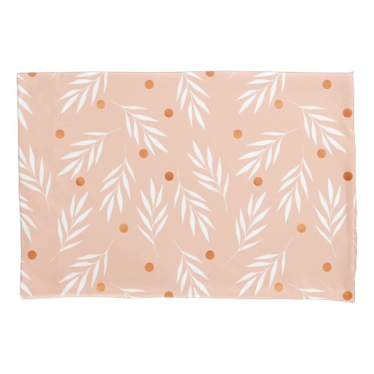 Housse D'oreillers Motif Feuille moderne Apricot rose (devant)