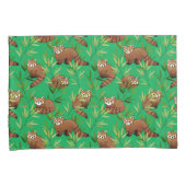 Housse D'oreillers Motif Feuille Red Panda & Bamboo (devant-Droit)