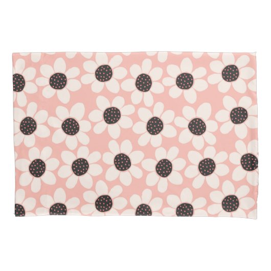 Housse D'oreillers Motif Fleur Rose Cute (devant)