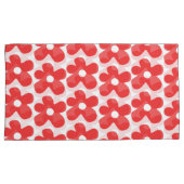 Housse D'oreillers Motif Fleur Rouge (devant-Droit)