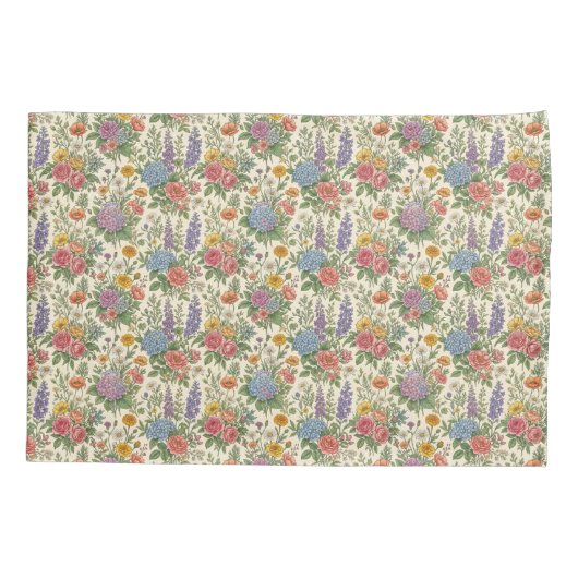 Housse D'oreillers Motif floral (Dos)