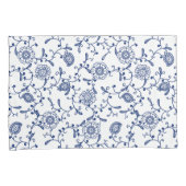 Housse D'oreillers Motif floral bleu et blanc Hamptons (devant-Droit)