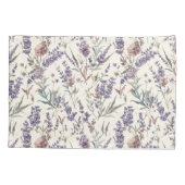 Housse D'oreillers Motif floral botanique bohème lavande de fleur sau (Dos)