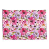 Housse D'oreillers Motif floral d'aquarelle d'été (Dos-Droit)