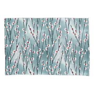 Housse D'oreillers Motif floral de fleurs de prune de printemps